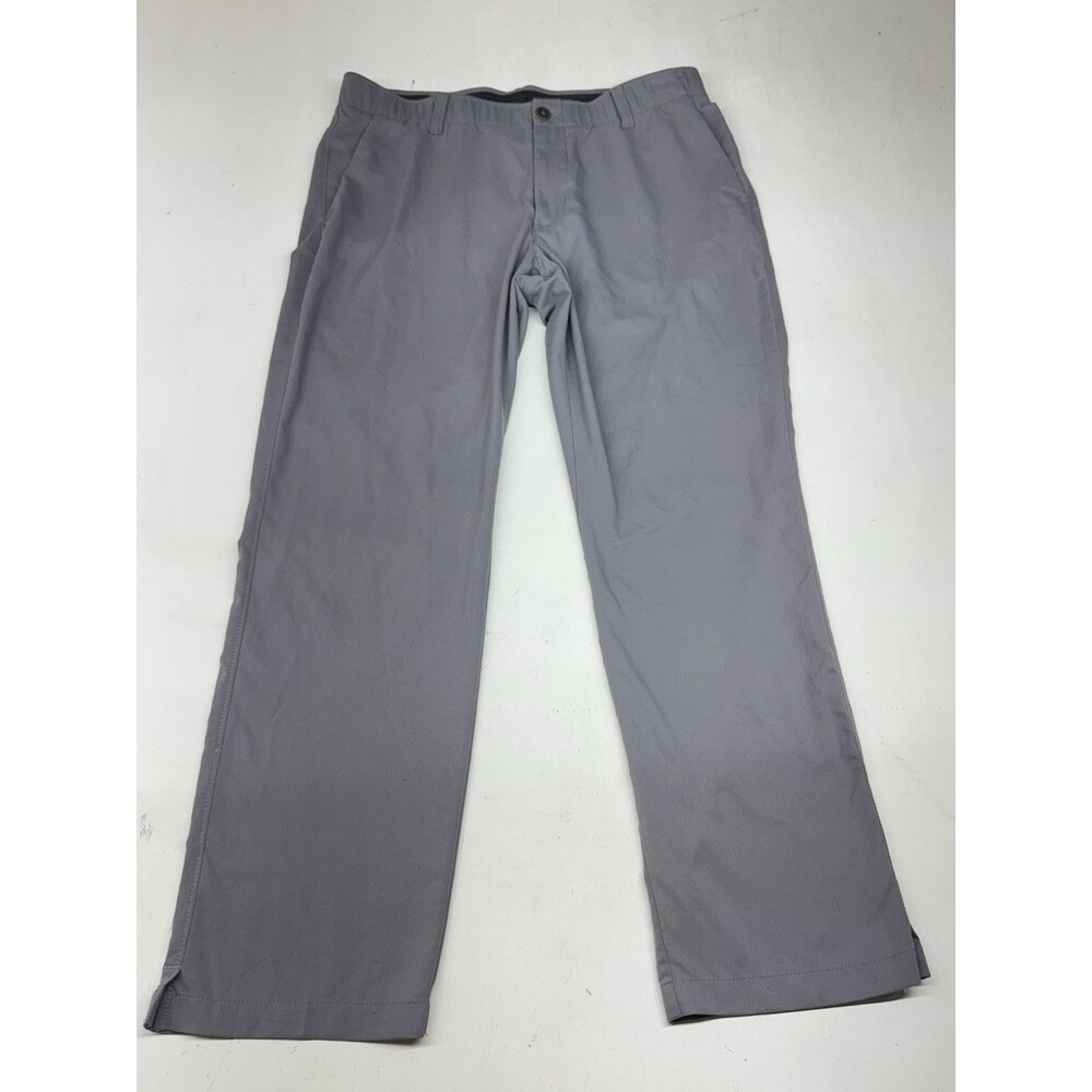 Under Armour Golf Pants Mens 36x30 Showdown Performance Chino Gray Herringbone
